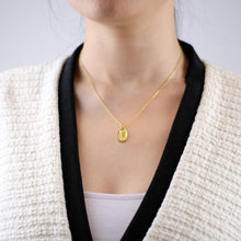 Load image into Gallery viewer, Rose Oval Tag Necklace
