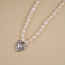 Load image into Gallery viewer, Princess Heart Pendant Freshwater Pearl Necklace
