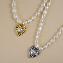 Load image into Gallery viewer, Princess Heart Pendant Freshwater Pearl Necklace
