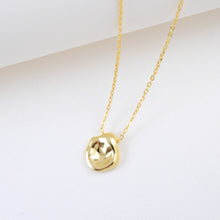 Load image into Gallery viewer, Concave Round Disc Pendant Necklace
