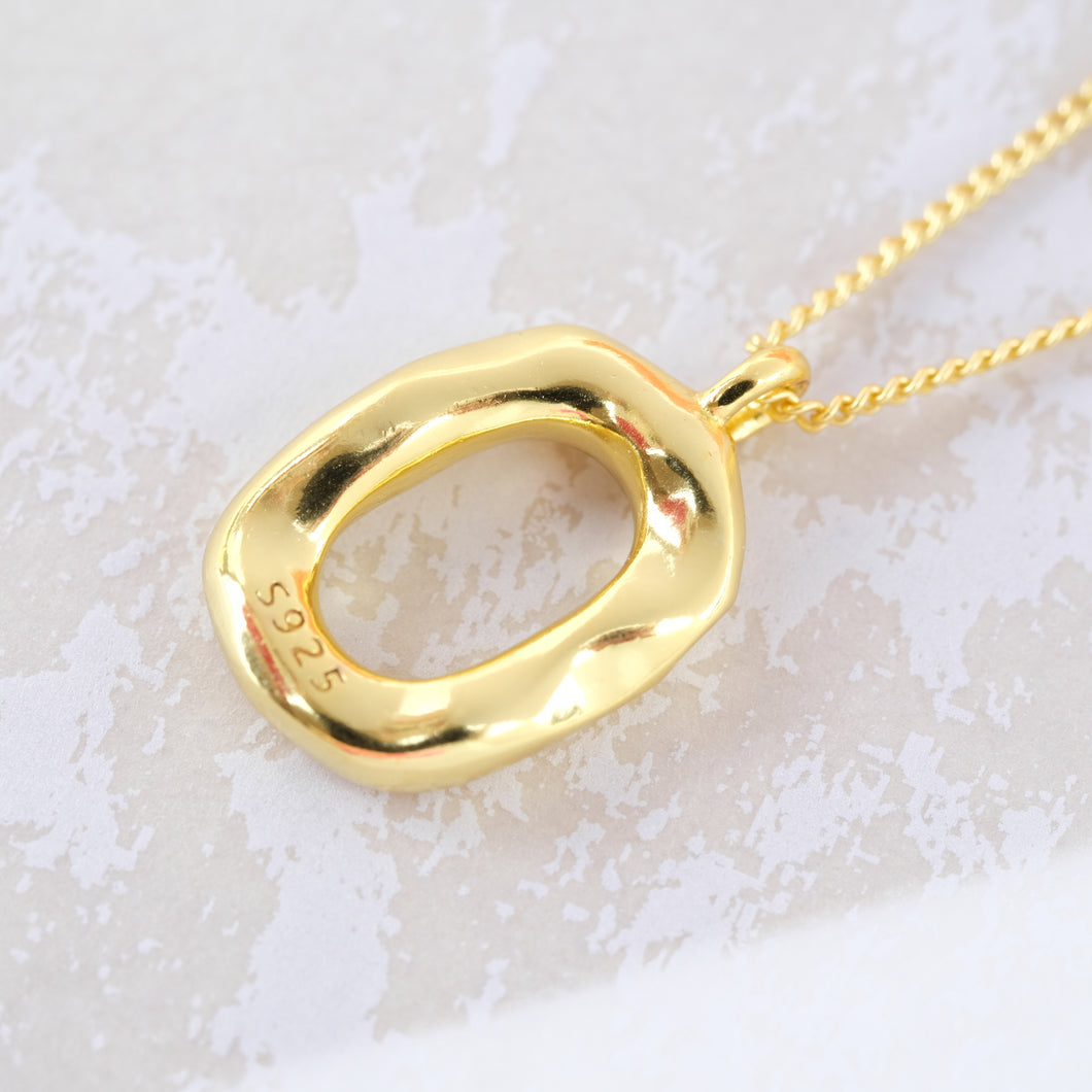 Bold Donut Pendant Necklace