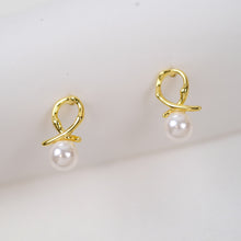 Load image into Gallery viewer, Knot Shaped Bead Stud Earrings
