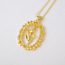 Load image into Gallery viewer, Framed Tulip Pendant Necklace

