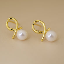 Load image into Gallery viewer, Knot Shaped Bead Stud Earrings
