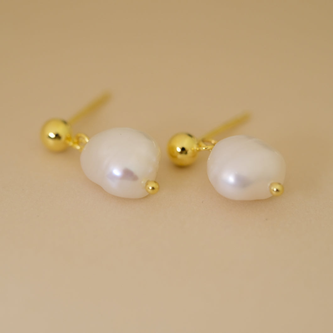 Baroque Freshwater Pearl Drop Earrings