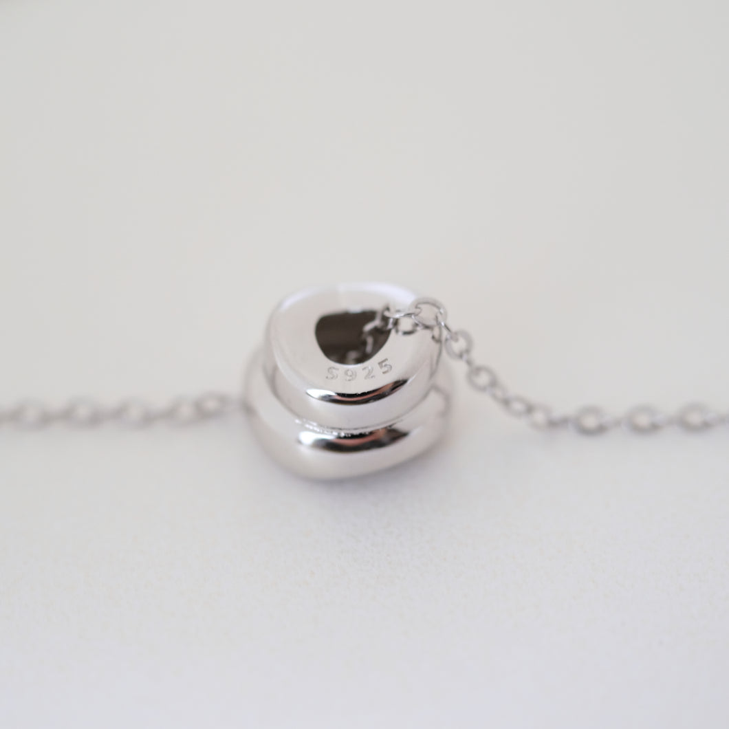 Silver Circular Lucky Pendant Necklace